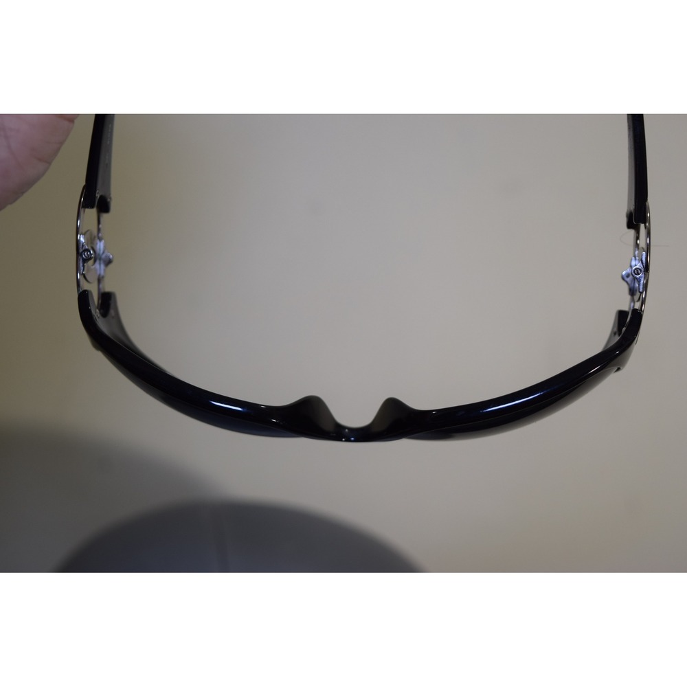 Chanel 6014 c.501/87 Black Wrap Sunglasses Silver CC Logo Italy 64-16 120 FLAWS - Picture 9 of 16